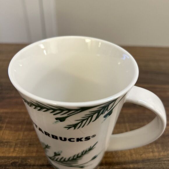 Starbucks 2020 Christmas Holiday 10 oz Coffee Mug Evergreen Branches With Lights - Picture 6 of 8